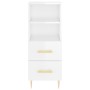 Aparador alto madera contrachapada blanco brillo 34,5x34x180 cm de vidaXL, Aparadores - Ref: Foro24-3199291, Precio: 116,46 €...