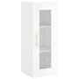 Aparador alto madera contrachapada blanco brillo 34,5x34x180 cm de vidaXL, Aparadores - Ref: Foro24-3199291, Precio: 116,46 €...