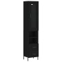 Aparador de madera contrachapada negro 34,5x34x180 cm de vidaXL, Aparadores - Ref: Foro24-3199306, Precio: 117,70 €, Descuent...