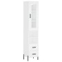 Aparador alto madera contrachapada blanco 34,5x34x180 cm de vidaXL, Aparadores - Ref: Foro24-3199305, Precio: 118,12 €, Descu...