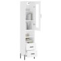 Aparador alto madera contrachapada blanco 34,5x34x180 cm de vidaXL, Aparadores - Ref: Foro24-3199305, Precio: 118,12 €, Descu...