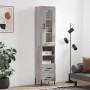 Aparador alto madera contrachapada gris Sonoma 34,5x34x180 cm de vidaXL, Aparadores - Ref: Foro24-3199311, Precio: 121,01 €, ...