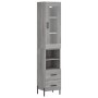 Aparador alto madera contrachapada gris Sonoma 34,5x34x180 cm de vidaXL, Aparadores - Ref: Foro24-3199311, Precio: 121,01 €, ...