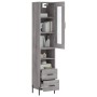 Aparador alto madera contrachapada gris Sonoma 34,5x34x180 cm de vidaXL, Aparadores - Ref: Foro24-3199311, Precio: 121,01 €, ...