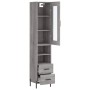Aparador alto madera contrachapada gris Sonoma 34,5x34x180 cm de vidaXL, Aparadores - Ref: Foro24-3199311, Precio: 121,01 €, ...