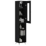 Aparador de madera contrachapada negro 34,5x34x180 cm de vidaXL, Aparadores - Ref: Foro24-3199338, Precio: 96,67 €, Descuento: %