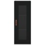 Aparador de madera contrachapada negro 34,5x34x180 cm de vidaXL, Aparadores - Ref: Foro24-3199338, Precio: 96,67 €, Descuento: %