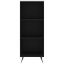 Aparador de madera contrachapada negro 34,5x34x180 cm de vidaXL, Aparadores - Ref: Foro24-3199338, Precio: 96,67 €, Descuento: %