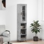 Aparador de madera contrachapada gris hormigón 34,5x34x180 cm de vidaXL, Aparadores - Ref: Foro24-3199341, Precio: 91,52 €, D...