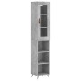 Aparador de madera contrachapada gris hormigón 34,5x34x180 cm de vidaXL, Aparadores - Ref: Foro24-3199341, Precio: 91,52 €, D...
