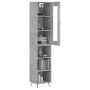 Aparador de madera contrachapada gris hormigón 34,5x34x180 cm de vidaXL, Aparadores - Ref: Foro24-3199341, Precio: 91,52 €, D...
