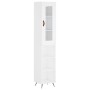 Aparador alto madera contrachapada blanco 34,5x34x180 cm de vidaXL, Aparadores - Ref: Foro24-3199337, Precio: 92,52 €, Descue...