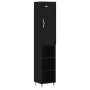 Aparador de madera contrachapada negro 34,5x34x180 cm by vidaXL, Sideboards - Ref: Foro24-3199346, Price: 89,60 €, Discount: %