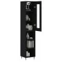 Aparador de madera contrachapada negro 34,5x34x180 cm by vidaXL, Sideboards - Ref: Foro24-3199346, Price: 89,60 €, Discount: %