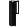 Aparador de madera contrachapada negro 34,5x34x180 cm by vidaXL, Sideboards - Ref: Foro24-3199346, Price: 89,60 €, Discount: %