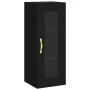Aparador de madera contrachapada negro 34,5x34x180 cm by vidaXL, Sideboards - Ref: Foro24-3199346, Price: 89,60 €, Discount: %