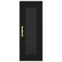 Aparador de madera contrachapada negro 34,5x34x180 cm by vidaXL, Sideboards - Ref: Foro24-3199346, Price: 89,60 €, Discount: %