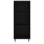 Aparador de madera contrachapada negro 34,5x34x180 cm by vidaXL, Sideboards - Ref: Foro24-3199346, Price: 89,60 €, Discount: %