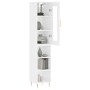 Aparador alto madera contrachapada blanco brillo 34,5x34x180 cm de vidaXL, Aparadores - Ref: Foro24-3199355, Precio: 96,09 €,...