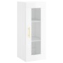 Aparador alto madera contrachapada blanco brillo 34,5x34x180 cm de vidaXL, Aparadores - Ref: Foro24-3199355, Precio: 96,09 €,...