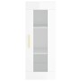 Aparador alto madera contrachapada blanco brillo 34,5x34x180 cm de vidaXL, Aparadores - Ref: Foro24-3199355, Precio: 96,09 €,...