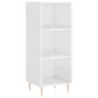 Aparador alto madera contrachapada blanco brillo 34,5x34x180 cm de vidaXL, Aparadores - Ref: Foro24-3199355, Precio: 96,09 €,...
