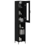 Aparador de madera contrachapada negro 34,5x34x180 cm de vidaXL, Aparadores - Ref: Foro24-3199362, Precio: 94,67 €, Descuento: %