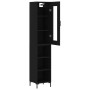 Aparador de madera contrachapada negro 34,5x34x180 cm de vidaXL, Aparadores - Ref: Foro24-3199362, Precio: 94,67 €, Descuento: %