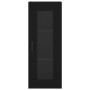 Aparador de madera contrachapada negro 34,5x34x180 cm de vidaXL, Aparadores - Ref: Foro24-3199362, Precio: 94,67 €, Descuento: %