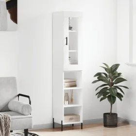 Tall white plywood highboard 34.5x34x180 cm by vidaXL, Sideboards - Ref: Foro24-3199369, Price: 95,36 €, Discount: %