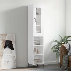 Tall white plywood sideboard 34.5x34x180 cm by vidaXL, Sideboards - Ref: Foro24-3199361, Price: 98,00 €, Discount: %