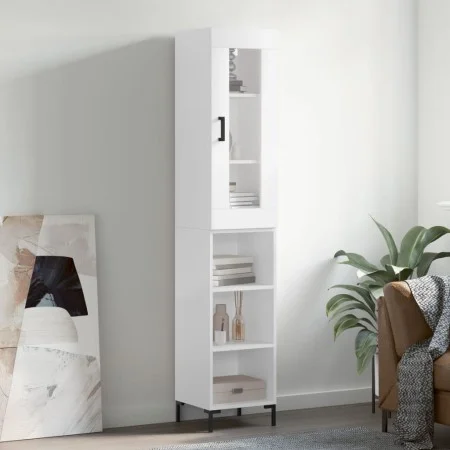 Tall white plywood sideboard 34.5x34x180 cm by vidaXL, Sideboards - Ref: Foro24-3199361, Price: 98,00 €, Discount: %