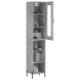 Aparador de madera contrachapada gris hormigón 34,5x34x180 cm de vidaXL, Aparadores - Ref: Foro24-3199373, Precio: 95,82 €, D...