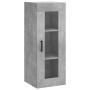 Aparador de madera contrachapada gris hormigón 34,5x34x180 cm de vidaXL, Aparadores - Ref: Foro24-3199373, Precio: 95,82 €, D...