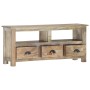 Mueble de TV de madera maciza de mango 110x30x50 cm de vidaXL, Muebles TV - Ref: Foro24-286384, Precio: 259,48 €, Descuento: %