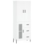 Aparador alto madera contrachapada blanco 69,5x34x180 cm de vidaXL, Aparadores - Ref: Foro24-3199945, Precio: 176,58 €, Descu...