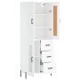 Aparador alto madera contrachapada blanco 69,5x34x180 cm de vidaXL, Aparadores - Ref: Foro24-3199945, Precio: 176,58 €, Descu...