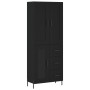 Aparador alto madera contrachapada negro 69,5x34x180 cm de vidaXL, Aparadores - Ref: Foro24-3199946, Precio: 193,53 €, Descue...