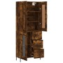 Aparador alto madera contrachapada roble ahumado 69,5x34x180 cm de vidaXL, Aparadores - Ref: Foro24-3199950, Precio: 173,83 €...