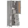 Aparador alto madera contrachapada gris sonoma 69,5x34x180 cm by vidaXL, Sideboards - Ref: Foro24-3199951, Price: 172,50 €, D...