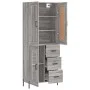 Aparador alto madera contrachapada gris sonoma 69,5x34x180 cm by vidaXL, Sideboards - Ref: Foro24-3199951, Price: 172,50 €, D...