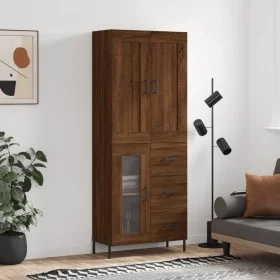 Tall oak brown plywood sideboard 69.5x34x180 cm by vidaXL, Sideboards - Ref: Foro24-3199952, Price: 177,56 €, Discount: %