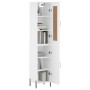 Aparador alto madera contrachapada blanco 34,5x34x180 cm de vidaXL, Aparadores - Ref: Foro24-3200137, Precio: 114,91 €, Descu...
