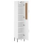 Aparador alto madera contrachapada blanco 34,5x34x180 cm de vidaXL, Aparadores - Ref: Foro24-3200137, Precio: 114,91 €, Descu...