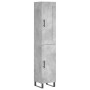Aparador de madera contrachapada gris hormigón 34,5x34x180 cm de vidaXL, Aparadores - Ref: Foro24-3200157, Precio: 117,02 €, ...