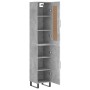 Aparador de madera contrachapada gris hormigón 34,5x34x180 cm de vidaXL, Aparadores - Ref: Foro24-3200157, Precio: 117,02 €, ...