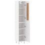 Aparador alto madera contrachapada blanco brillo 34,5x34x180 cm de vidaXL, Aparadores - Ref: Foro24-3200163, Precio: 105,22 €...