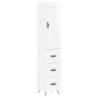 Aparador alto madera contrachapada blanco brillo 34,5x34x180 cm de vidaXL, Aparadores - Ref: Foro24-3200171, Precio: 120,64 €...