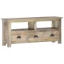 Mueble de TV de madera maciza de mango 110x30x50 cm de vidaXL, Muebles TV - Ref: Foro24-286384, Precio: 259,48 €, Descuento: %
