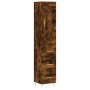 Aparador de madera contrachapada roble ahumado 34,5x34x180 cm de vidaXL, Aparadores - Ref: Foro24-3200190, Precio: 111,24 €, ...